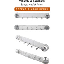 Vakumlu ve Yapışkanlı Mutfak Banyo Askılığı