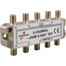 Dıgıturk 5-2150 Mhz 20DB 8 Yollu Tap Swıtch 1/8 Splıtter (5232)