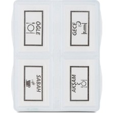 UltraNova 4 Bölmeli Kapaklı Günlük Saklama Kutusu, Beyaz