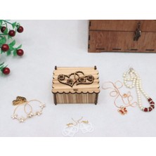 UltraNova Küçük Ahşap Takı Kutusu, Şık ve Dayanıklı Tasarım, Kahverengi