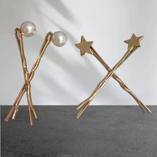 4'lü Gold Renk Metal Toka Seti