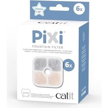 43722 Pixi Yedek Filtre, Catit Pixi Su Çeşmesi Için Içme Çeşmesi Filtresi, 6&apos;lı Paket