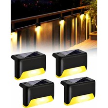 Adet LED Solar Güneş Enerjili Lamba, Merdiven, Veranda, Bahçe, Balkon Dekorasyon ve Çit Işık, Köşebent Lamba, Su Geçirmez, Gün Işığı, Peyzaj Lambası, Panel Aydınlatma