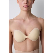 Penti Bej İnce Dolgusuz Silikon Sütyen