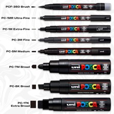 Posca 12'li  Pc-5m (1.8-2.5mm) Keçe Uçlu Akrilik Markör Kalem  Poska PC5M Pc - 5m
