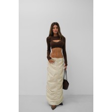 Rose's Boutiqe All About Women Büzgü Detay Maxi Etek
