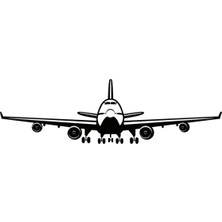 Yolcu Uçağı Model 3 Oto Sticker 30 x 9 cm Lcst [lcst]