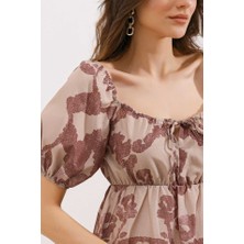 Rose's Boutiqe All About Women 2351 Kloş Poplin Elbise - D.gül Kurusu