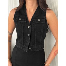 Rose's Boutiqe All About Women Kot Jeans Yelek - Siyah