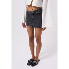 Rose's Boutiqe All About Women Asimetrik Bel Denim Mini Etek