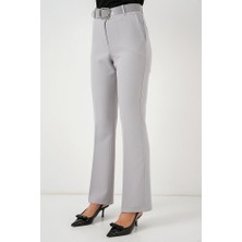 Rose's Boutiqe All About Women 6538 Kemerli Ispanyol Paça Pantolon - Gri
