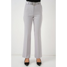 Rose's Boutiqe All About Women 6538 Kemerli Ispanyol Paça Pantolon - Gri