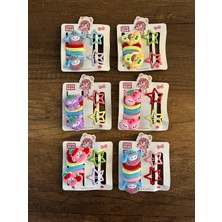 8'li 1 Kart Toka Seti Çocuk Toka Yıldız Detay Kız Çocuk Toka