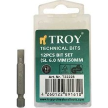 Düz Uç Seti 6,0X50MM, 12 Adet, Pratik ve Dayanıklı Tam Takım