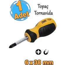 Yıldız Uçlu Topaç Tornavida 6X38 Mm, Vida Sıkma ve Sökme, 10 Cm, 1 Adet