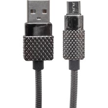 3 Amper Metal Yaylı Mıcro USB Data ve Şarj Kablosu 1 Metre (5232)