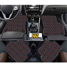 Mercedes S500 Coupe 2014-2017 Uyumlu Kırmızı Dikişli Siyah Deri Paspas