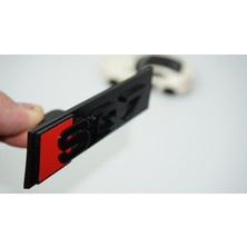 Dk Tuning Sq7 Siyah Kırmızı Ön Panjur Logo Arma Audi Ile Uyumlu