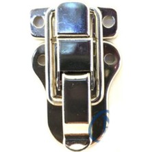 Nikel Renkli Sandık ve Kutu Kilidi, Ön Kilit, 48X30MM, 1 Adet