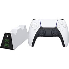 Ps5 Kol Şarj Edici Stand Dock Göstergeli Çift Kol Şarjı TP5-0518