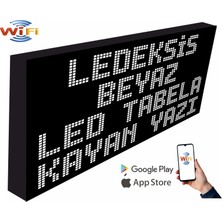 LED Tabela 16X32CM Tek Taraflı Beyaz Kayan Yazı Wifi(Telefondan Yazı Değiştirme)
