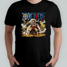 One Piece Monkey D. Luffy %100 Pamuklu Bisiklet Yaka T-Shirt Model 6
