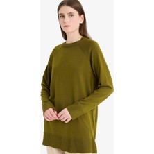 DeFacto Regular Fit Bisiklet Yaka Basic Düz Triko Kazak Tunik C4474AX25WN