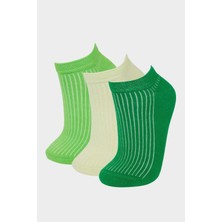 DeFacto Kadın 3'lü Pamuklu Patik Çorap F5430AXNS