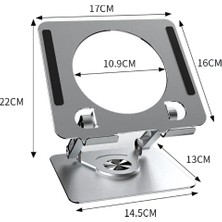 360° Dönebilen Yükseklik Ayarlı Metal Notebook Laptop Standı