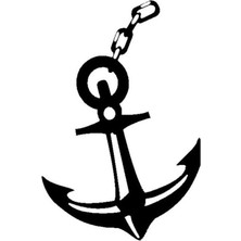 Gemi Çapası Oto Motor Laptop Duvar Folyo Sticker 20X30 cm