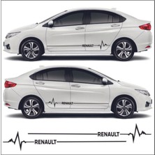 Renault Fluence Için Yeni Uyumlu Aksesuar Yan Şerit Oto Ritim Yeni Sticker