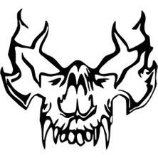 Maymun Kafatası Oto Sticker Siyah 30 x 27 cm Aracınıza Yeni Bir Tarz Katın