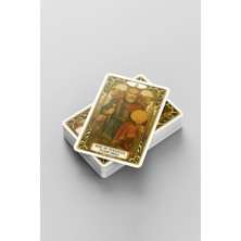Spelt 78 Kartlı Golden Art Nouveau Özel Tasarım 12X8 cm Klasik Tarot Destesi Tarot Kartları