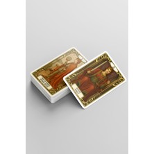 Spelt 78 Kartlı Golden Art Nouveau Özel Tasarım 12X8 cm Klasik Tarot Destesi Tarot Kartları