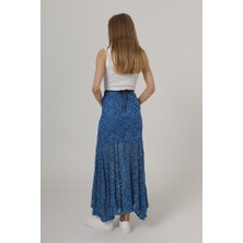 Rose's Boutiqe All About Women Bel Lastikli Dantel Etek - Mavi
