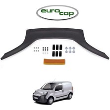 Trobus Fiat Fiorino  Uyumlu Ön Kaput Koruma Rüzgarlığı 3mm Akrilik (abs) Parlak Siyah Deflektör 2007->