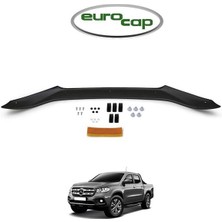 Mercedes X-Class Uyumlu Ön Kaput Koruma Rüzgarlığı 3mm Akrilik (Abs) Parlak Siyah Deflektör 2017->