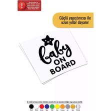 Baby On Board Yıldızlı - Araç, Oto, Laptop, Duvar Uyumlu Sticker 40*48 cm