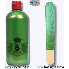 Dazzle Metalik Sedefli ve Vernikli Boyalar 500ML -  603 Zeytin Altın