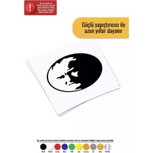 Kemal Atatürk Yuvarlak Içinde - Araç, Oto, Laptop, Duvar Uyumlu Sticker 20*20 cm