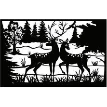 Ceylanlar ve Orman 70X42 cm Lcst [lcst]