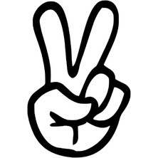 Barış Işareti Peace Sticker Oto Motor Laptop Duvar Folyo Sticker 30X45 cm