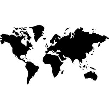 Xpetrana- Dünya Haritası Sticker 10 x 6 cm