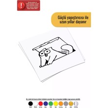 Kutudan Bakan Kedi - Araç, Oto, Laptop, Duvar Uyumlu Sticker 15*13 cm