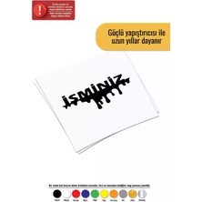 Isim Soyisim Akan Sıvı - Araç, Oto, Laptop, Duvar Uyumlu Sticker 15*7 cm