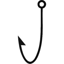 Fishing Hook Oto Motor Laptop Duvar Folyo Sticker 15 x 34 cm