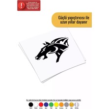 Tribal At Kafası Sticker Oto Motor Laptop Duvar Folyo Sticker 20X18 cm