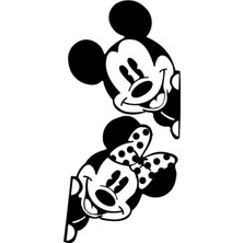 Mickey Minnie - Araç, Oto, Laptop, Duvar Uyumlu Sticker 10*20 cm