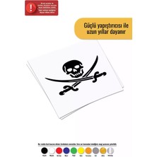 Korsan Arması Sticker Oto Motor Laptop Duvar Folyo Sticker 25 x 20 cm
