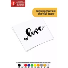 Kalın Love Oku Sticker Oto Motor Laptop Duvar Folyo Sticker 80 x 48 cm